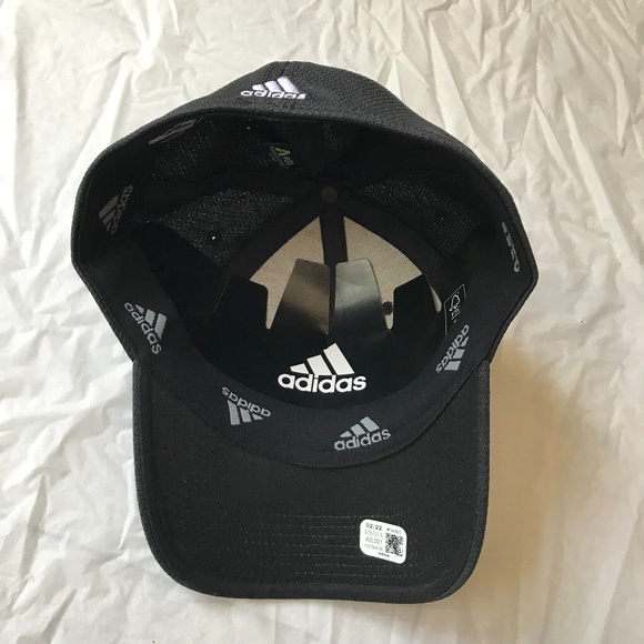 NEW Adidas Men's Release II Stretch Fit Size S/M Black/White Logo Cap Sport Hat - Picture 7 of 8